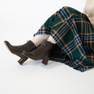 chausser サイドレースアップブーツC-2331 DBR chausser サイドレースアップブーツC-2331 DBR