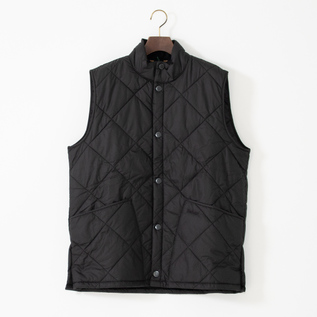 Barbour キルティングジレ BLACK ユニセックスキルティングベスト LIDDESDALE GILET／BARBOUR（バブアー