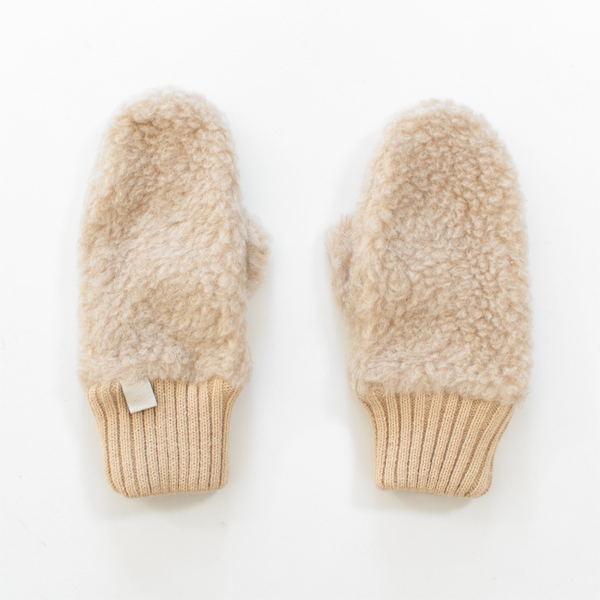 リブフリースミトン(BEIGE)