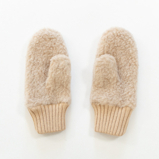 リブフリースミトン(BEIGE) リブフリースミトン(BEIGE)