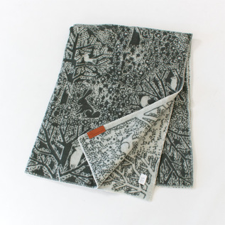 【お手入れセットプレゼント】シングルブランケット RABBITS PLAY BIRDS REST FOREST