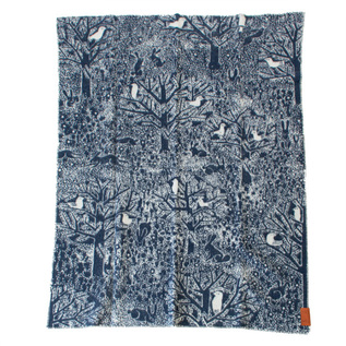 シングルブランケット RABBITS PLAY BIRDS REST FOREST／KLIPPAN