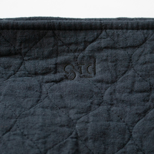 綿麻素材のひょうたんキルト(CHARCOAL) 綿麻素材のひょうたんキルト(CHARCOAL)