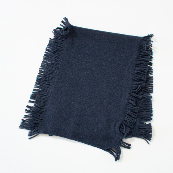 GEELONGORA サイドフリンジ ストール S(NAVY)