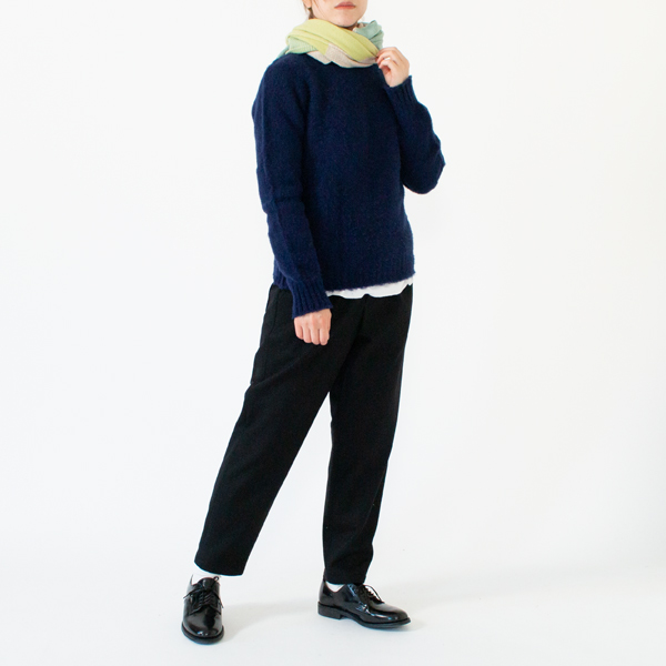 ひし形ニットスカーフ	LIGHT GREEN CHERRY