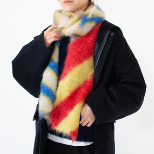ストライプモヘアマフラー／HIKARU NOGUCHI（ヒカルノグチ）｜愛着を