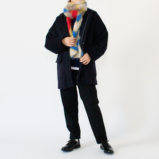 ストライプモヘアマフラー／HIKARU NOGUCHI（ヒカルノグチ