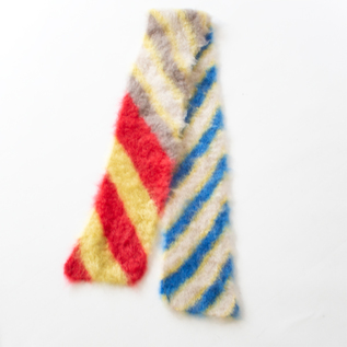 ストライプモヘアマフラー／HIKARU NOGUCHI（ヒカルノグチ）｜愛着を