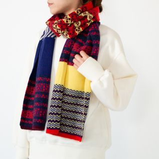 ダイヤモンドニットマフラー／HIKARU NOGUCHI（ヒカルノグチ