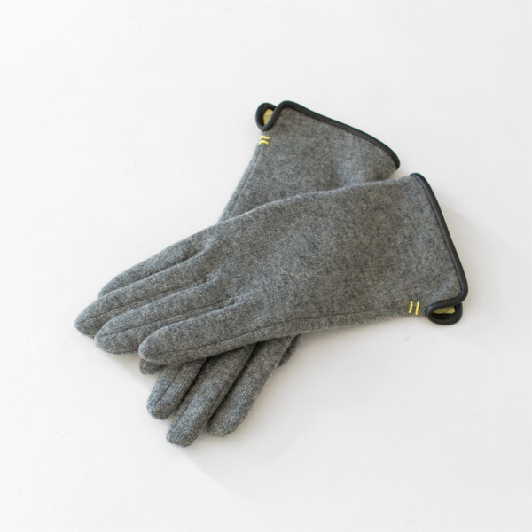 女性用カシミア・シルク手袋	GREY