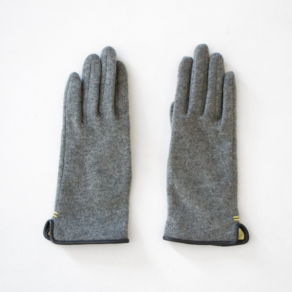女性用カシミア・シルク手袋	GREY