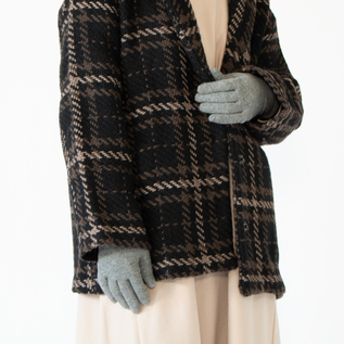 女性用カシミア・シルク手袋 GREY 女性用カシミア・シルク手袋 GREY