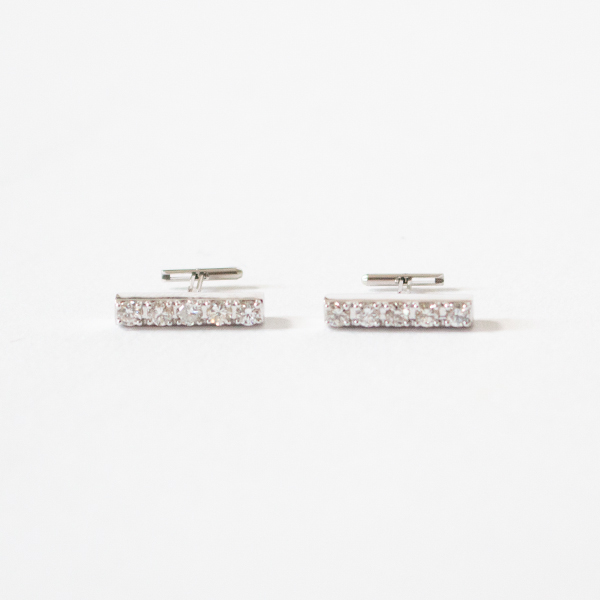 キャッチレスピアス ダイヤ GRACE GEMMA(ホワイトゴールド)