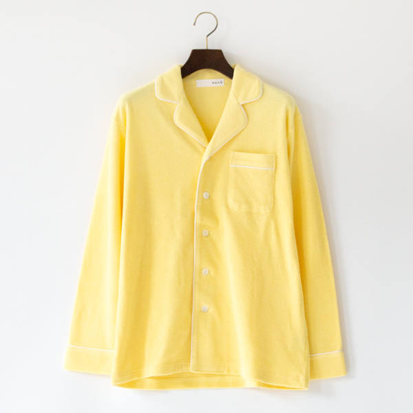 シャツMユニセックス ミニパイルパジャマ YELLOW シャツMユニセックス ミニパイルパジャマ YELLOW