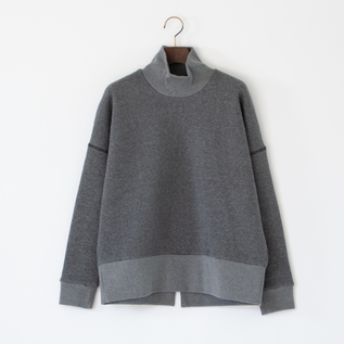 度詰アズマ裏毛裏起毛 ハイネックプルオーバー(GREY) 度詰アズマ裏毛裏起毛 ハイネックプルオーバー(GREY)