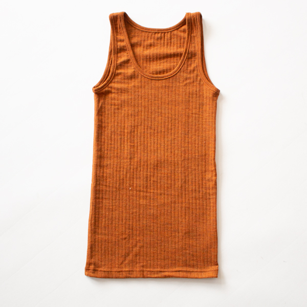 【限定色】ウール タンクトップ NEEDLE DROP WOOL(APRICOT)