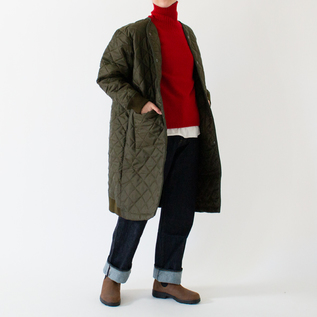 【美品】ビーディングハート　ウールコート　オリーブ ビーディングハート コート 美品ビーディングハート ウールコート