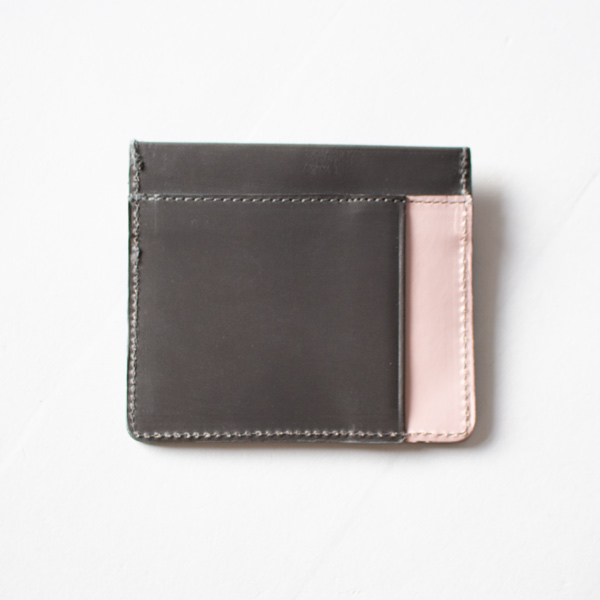 カードケース SLIM CARD CASE WITH NOTE(GREYxPETAL PINK)