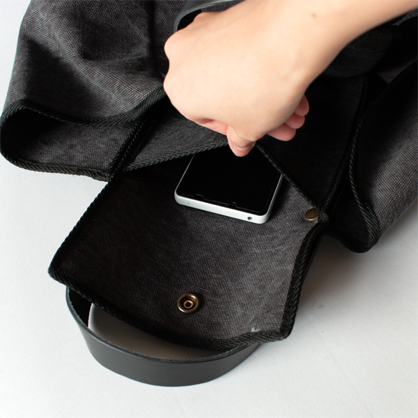 内ポケットには貴重品を(別注 COTTON WASHED BLACK)