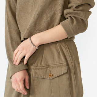 ナバホパールブレスレット 5mm/OXIDIZED ナバホパールブレスレット 5mm/OXIDIZED