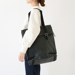 未使用品！ クエスション デイパック ウォッシュドブラック 3way 送料無料！ DayTote／QWSTION（クエスション）｜愛着を持ってずっと使いたいモノを