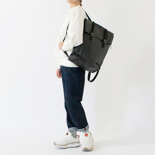 QWSTION 2way TOTEトートバッグ リュック バックパック ブラック