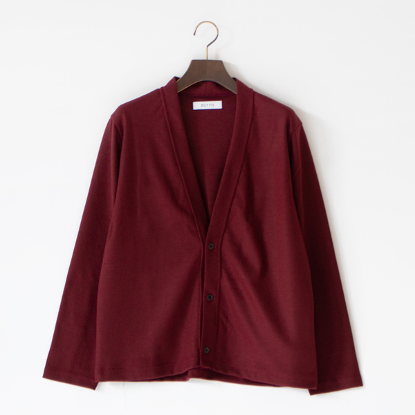 スムースウール パッカブルカーディガン(BORDEAUX)