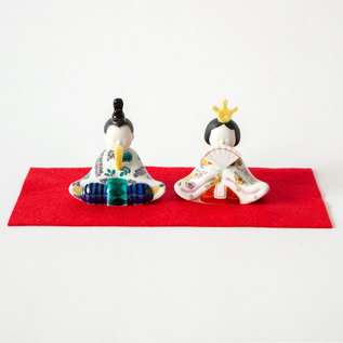 受発注】桃染のひな 松に梅・松に藤 ※2月上旬発送予定／上出長右衛門窯