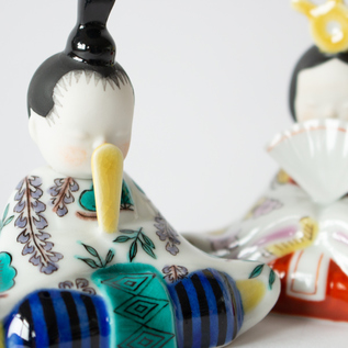 受発注】桃染のひな 松に梅・松に藤 ※2月上旬発送予定／上出長右衛門窯