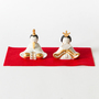 POTTERY HINA DOLL GOLD WHITE