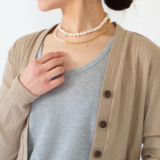 お値下 新品 GISEL B. 淡水パール ゴールドネックレス パールネックレス／Gisel B（ジゼルベー）｜愛着を持ってずっと使い