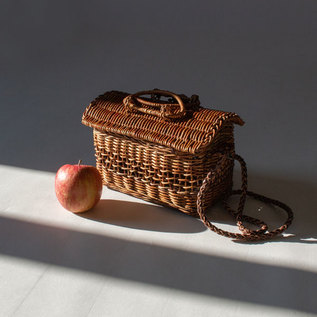 別注】屋根付きあけびバスケット 編みショルダー付き／宮本工芸