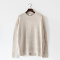 リネンクルーネックニットプルオーバー
