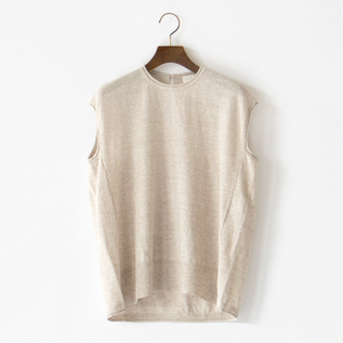 リネンノースリーブニットプルオーバー(BEIGE) リネンノースリーブニットプルオーバー(BEIGE)