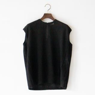 リネンノースリーブニットプルオーバー(BLACK) リネンノースリーブニットプルオーバー(BLACK)