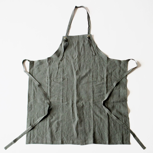 WOOF リネンエプロン グリーン リネンエプロン WAKU／woof（ウーフ）｜愛着を持ってずっと使い