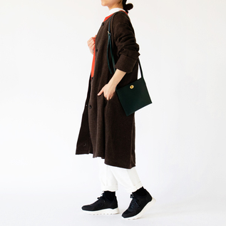 ナチュラルダイリネンウール ノーカラーライトコート／ZUTTO