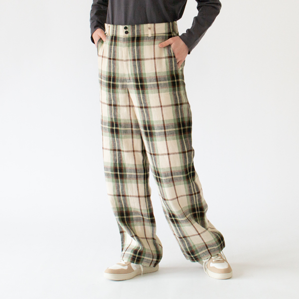 身長162cm(GREEN CHK (MACKOGHT LOOP) )