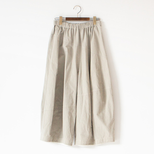 綿 ピンストライプ織 キュービックパンツ／FACTORY（ファクトリー