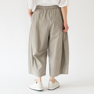 綿 ピンストライプ織 キュービックパンツ／FACTORY（ファクトリー