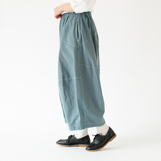 綿 ピンストライプ織 キュービックパンツ／FACTORY（ファクトリー