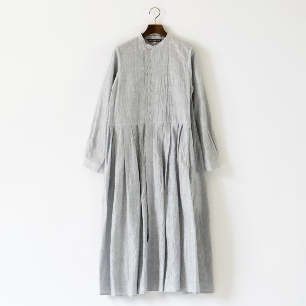アシンメトリー バンドカラーワンピース(NAVY)