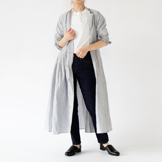 アシンメトリー バンドカラーワンピース／HAVERSACK（ハバーサック