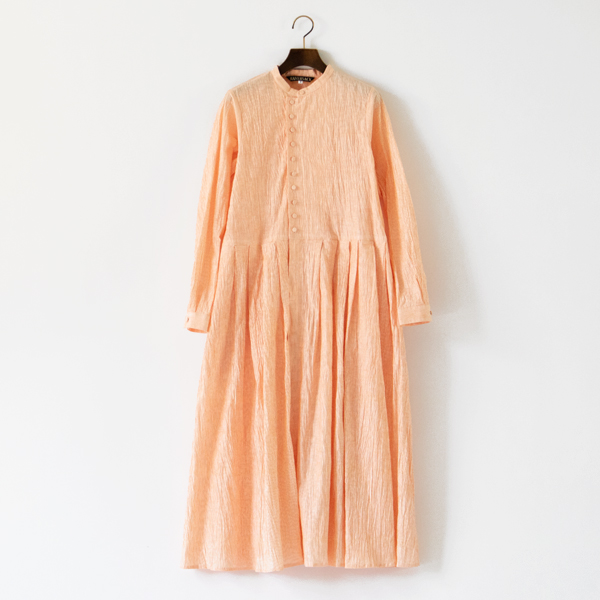 アシンメトリー バンドカラーワンピース(ORANGE)