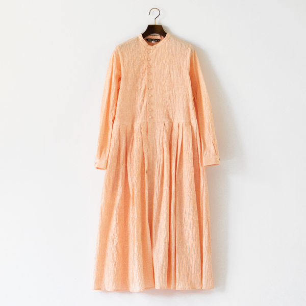 アシンメトリー バンドカラーワンピース(ORANGE)