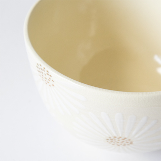 抹茶碗 白菊刷毛目銀彩／西川貞三郎商店（にしかわていざぶろうしょう