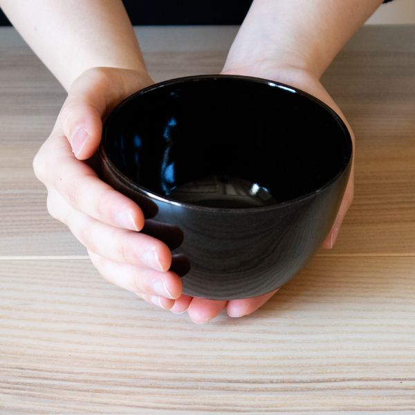 愉茶箱 黒釉白点紋（野点セット）／西川貞三郎商店（にしかわてい
