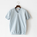 Vネック ショートスリーブTシャツ BLUE