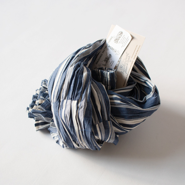保管の際は丸めることでワッシャーが長持ちします(STRIPE NAVY WHITE/3段レイヤー)