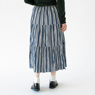身長162cm(STRIPE NAVY WHITE/3段レイヤー) 身長162cm(STRIPE NAVY WHITE/3段レイヤー)